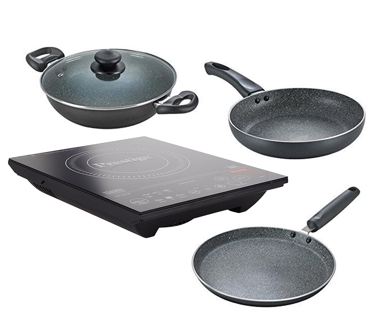 Prestige Induction Cooktop PIC 6.0 V3 with Omega Deluxe Granite BYK Set
