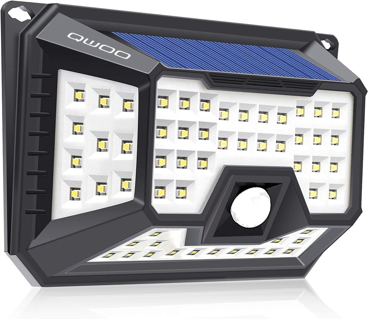QWOO Solar Lights Outdoor 66 LED Waterproof Motion Sensor Lights Wireless Security Wall Lights Solar Motion Powered Night Lights for Front Door,Backyard, Garage,Porch,Deck, Driveway