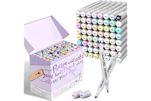 Arrtx OROS 66 Color Pastel Markers Alcohol Markers, Brush and Chisel Tip, suitable for Painting, Coloring Drawing, Sketching,