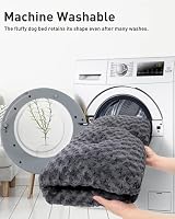 KSIIA Extra Large Dog Bed Calming 105x70x9 cm Non-Skid Dark Grey view 7