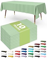 Pureegg Plastic Table Cloth Disposable 10 Pack, 54