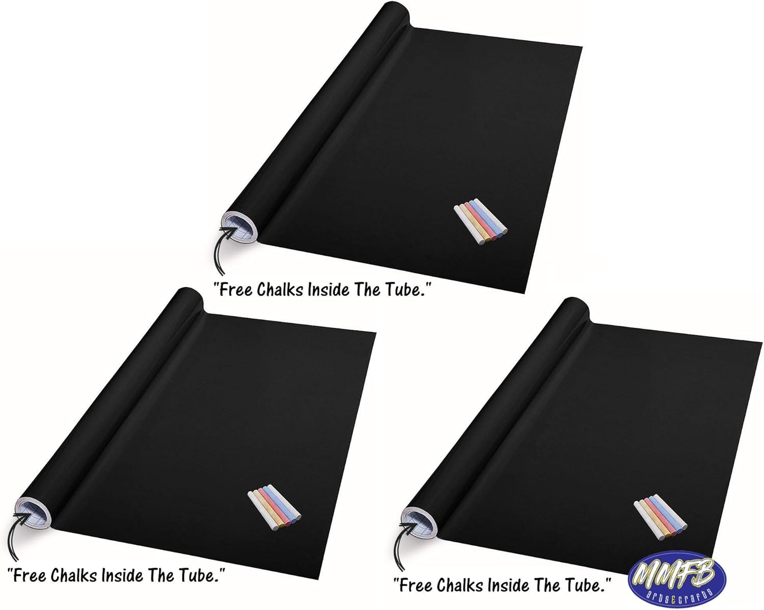 Extra Large Green Chalkboard Vinyl Adhesive Paper Wall Decal Poster (6.5 FEET) Greenboard Roll Adhesive Board Paint Alternative w/ 5 Color Chalks - Peel & Stick DIY Wallpaper Sizes 17.8" X 78.7" : Office Products