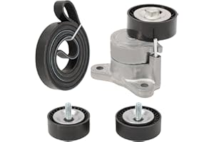 Anlseiod Serpentine Belt Component Kit Idler Pulley Tensioner Assembly Compatible for Journey Idler Pulley Tensioner Assembly for 2008-2014 Avenger 2.4L Replaces#4891797AA 4891797AB 1341A005