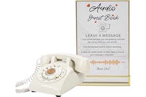 FiayaCom Audio Guest Book Wedding Phone, Preserve Your Special Occasions, Customized Audio Messages,for Wedding, Party, Confe