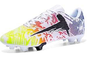 tevzolpa Soccer Cleats Mens Womens Indoor Soccer Shoes Wide Baseball Turf Shoes Youth Rugby Shoes Adult Artificial Ground AG FG TF Football Boots