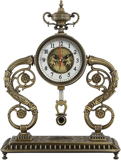 Metal Desk Clock Luxury Antique Replica Chateau Steampunk Amazon Co Uk Kitchen Home