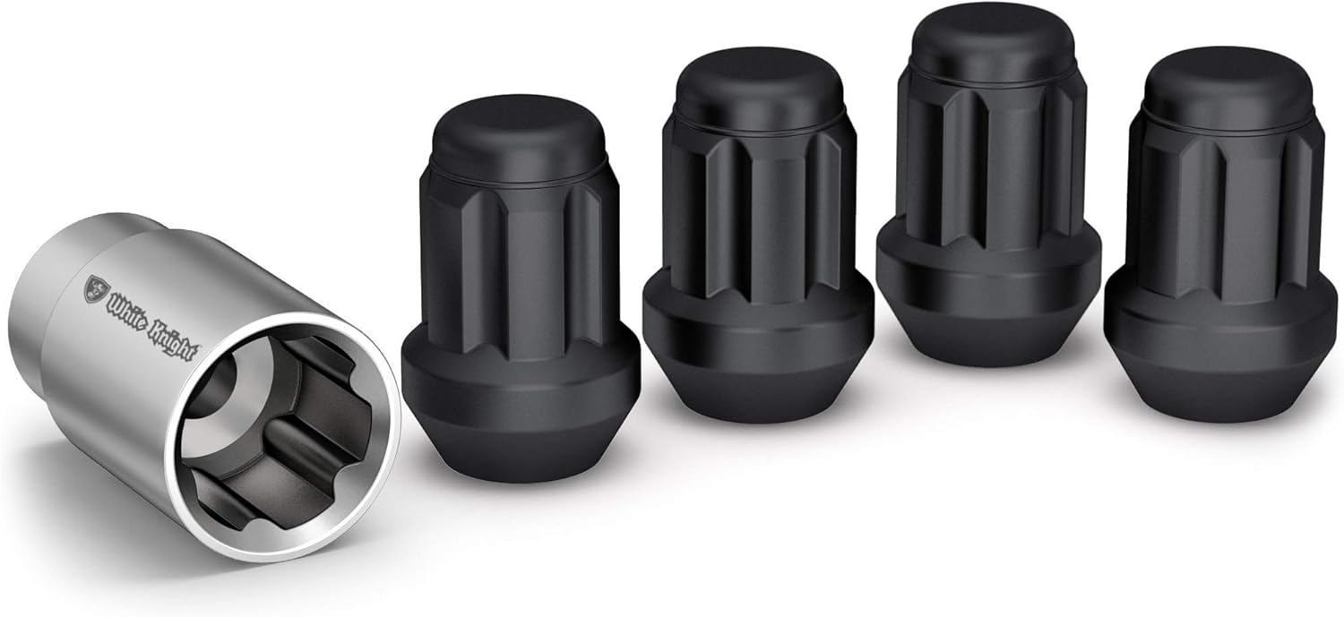 White Knight 40400SMBT Matte Black Wheel Lock, 4 Pack, Wheel Locks