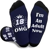 QONCV 18th Birthday Gifts for Boys, 18 Year Old Boy Birthday Gifts Socks Christmas Valentines Present for Son Friend Brother