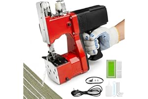 Handheld Bag Sewing Machine,Electric Industrial Portable Leather Sewing Machine for Feed Bag,Tarp,Sack Woven,Sandbags and Pac