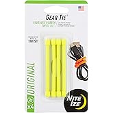 Nite Ize GT3-4PK-33 Gear Tie, 3-Inch, Neon Yellow