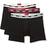 HUGO mens 3 Pack Stretch Cotton Hipster Boxer Briefs