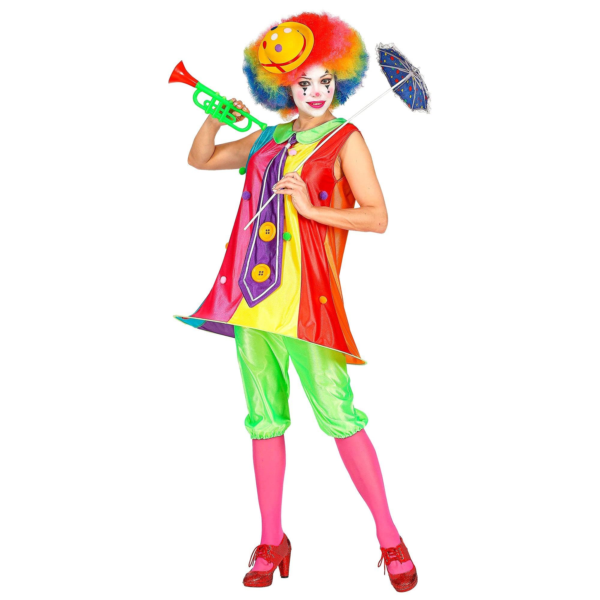 WIDMANN CLOWN (dress with hooped hemline and tie, pantaloons) - (S)