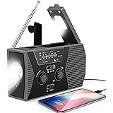 Lukasa Emergency Solar Hand Crank Portable Radio,AM/FM NOAA Weather Radio for Household and Outdoor Survival with LED Flashli