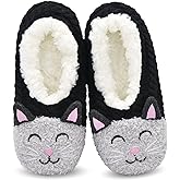 DICUIRD Womens Cute Animal Soft Sole Slipper Socks with Grippers-Fuzzy House Slippers