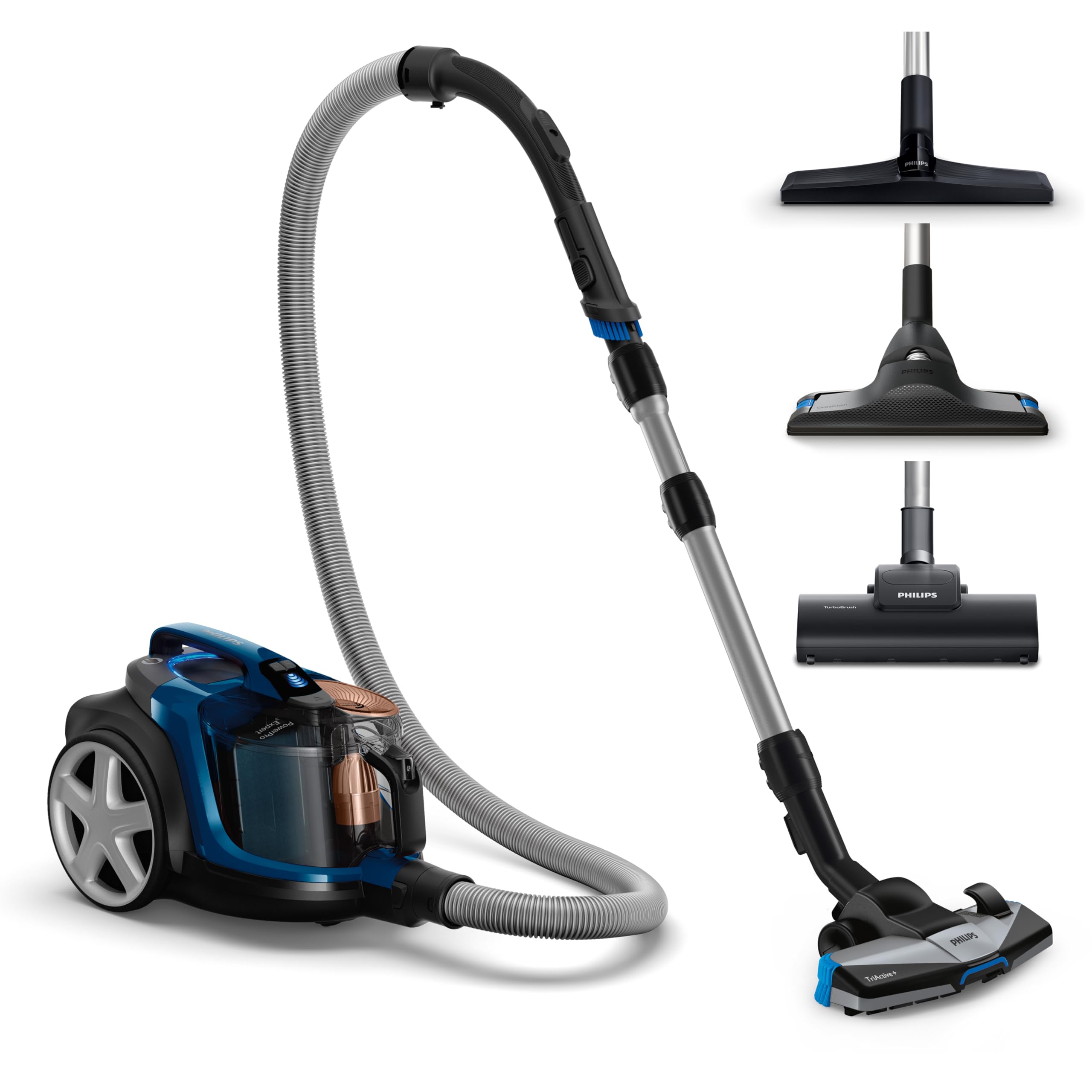 PHILIPS PowerPro Expert Beutelloser Staubsauger – Kompakt, 900-W-Motor, PowerCyclone 8 Technologie für Starke Saugleistung, Multi-Oberflächen-Reinigung, Allergy Lock, Super Turbo Bürste (FC9745/09) 2