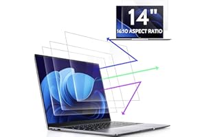 PESLV 3 Pcs 14 Inch Anti Blue Light Screen Protector Compatible With Lenovo Hp Dell Acer Asus Samsung etc Laptop-16:10 Aspect, 14" Computer Monitor Glare Filter Uv Blocker Shield Cover Eye Protection Film