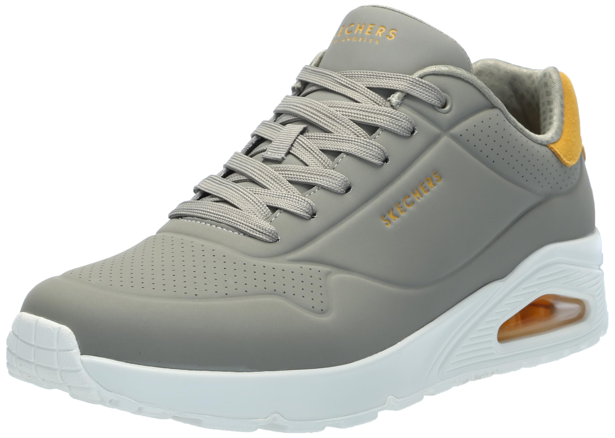 Skechers Men's UNO-Suited ON AIR Sneaker, Sage/Yellow, 11.5 Image Skechers Men's UNO-Suited ON AIR Sneaker, Sage/Yellow, 11.5 Image