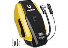 Powools Tire Inflator Portable Air Compressor - Air Pump for Car Tires - 12V DC Compact Tire Pump with Auto Shutoff Function 