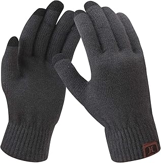 Bequemer Laden Damen Winter Warme Touchscreen Handschuhe Gedehnt Kaschmir Magie Handschuh Fleece Stretch Strick Dicke Handschuhe Outdoor Winterhandschuhe für Frauen, Dunkel Grau, Einheitsgröße