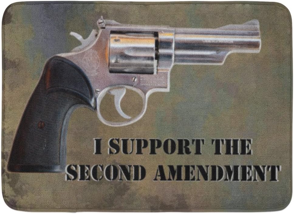 Amazon Com Ablitt Bath Mat Right I Support Second Amendment Bear Arms Gun Revolver Bathroom Decor Rug 16 X 24 Home Kitchen