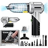 Saker Portable Handheld Vacuum Cordless Portable 17000PA Foldable Car Vacuum Cleaner Mini Dust Blower with Brushless Motor for Office Pet and Home Cleaning HL133