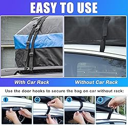 CZC AUTO 15 Cubic Feet Car Rooftop Cargo Carrier