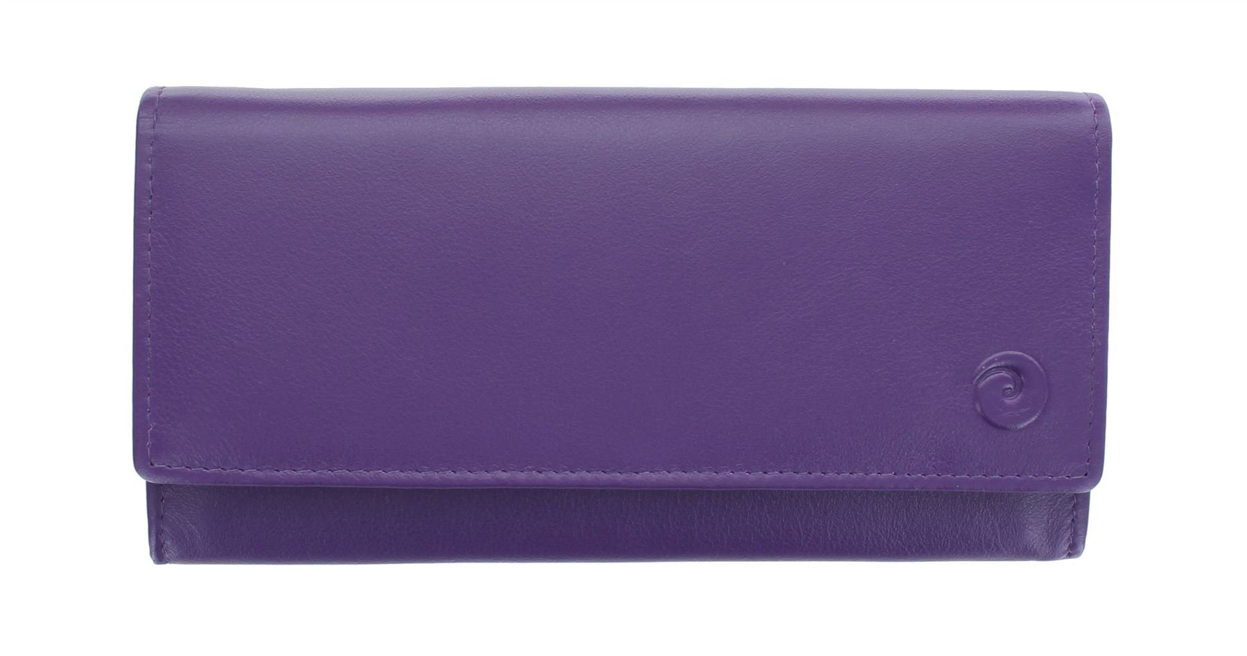 Mala Leather Origin Collection Leather Matinee Purse with RFID Protection 3434_5 Purple