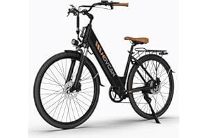 Movcan V80 Electric Bike, 1000W Motor 28MPH Ebike, 48V 13Ah Removeable Battery, 26'' City Cruiser Adult Electric Bicycles up to 70 Miles