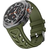 Rugged Armor Band Compatible with Samsung Galaxy Watch Ultra Band 47mm (2025/2024), Silicone Sport Galaxy Watch Ultra Bands for Men Women