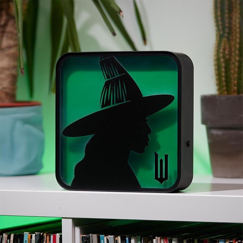 Offizielle Wicked Acryl-Lampe Elphaba die Hexe – Schreibtischlampe Wandlicht für Schlafzimmer, Büro, Zuhause, Lernen, Arbeit – Offizielles Wicked-Merchandise