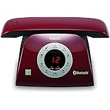 VTECH VS122-16 Retro-Design DECT 6.0 Cordless Phone: Bluetooth Connect to Cell, Call Blocker, Answering System, Full-Duplex S