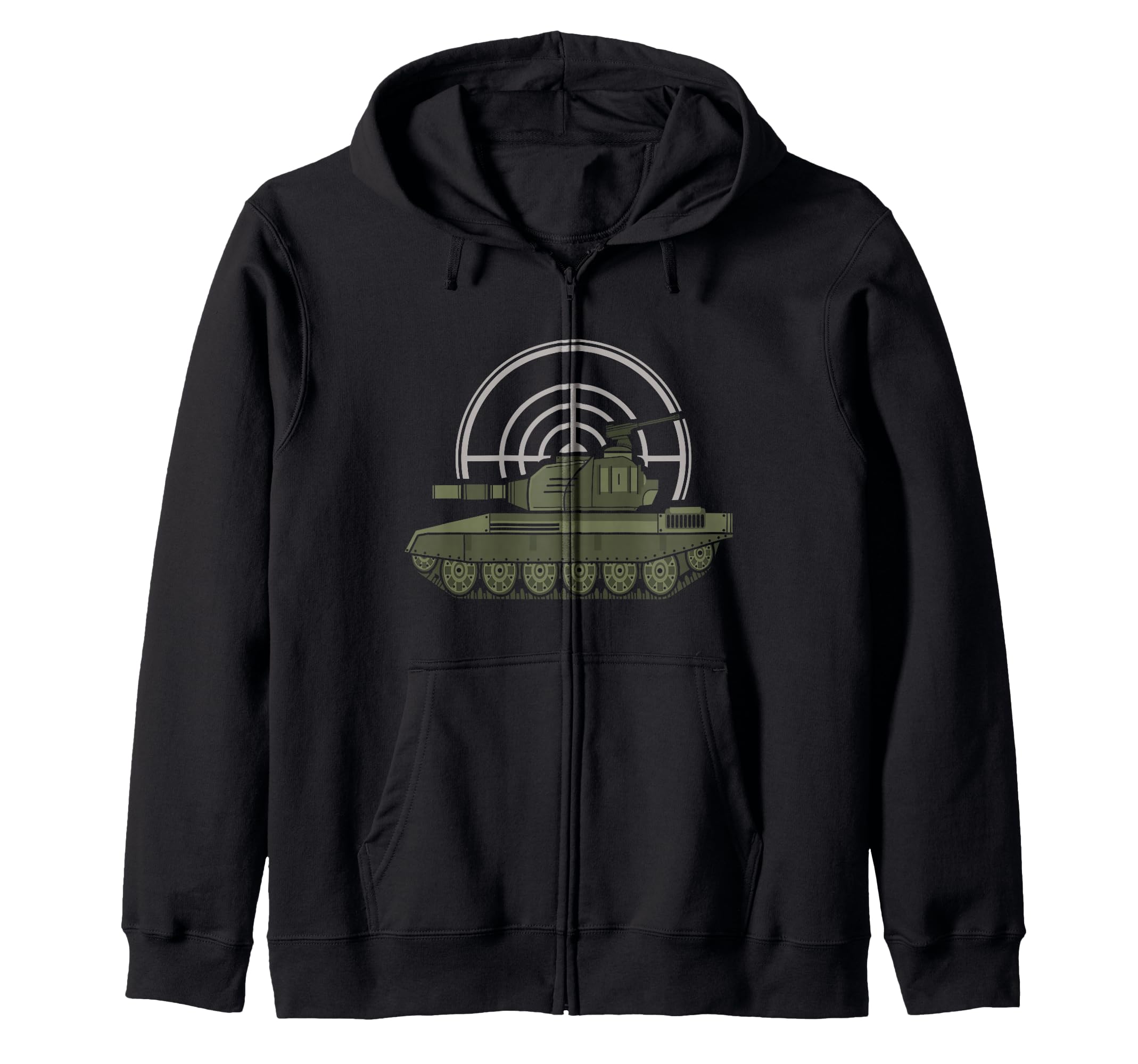 Sherman M4A1 I History Vintage I WWII Army Tank Zip Hoodie