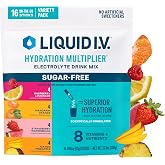 Liquid I.V. Sugar Free Electrolyte Powder, Discovery Variety Pack, 16 Count | Scientifically Formulated | Clinically Proven Hydration | Zero Sugar | No Artificial Sweeteners | Non-GMO | Powder Drink Mix
