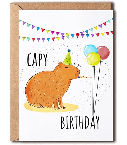 Cute Animal Card Old English Co. Capybara Birthday Card - Cute Animal Greeting Card With Envelope Cute Animal Cards - View #9