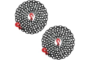 2-Pack Falcon Cargo 5/16" X 18' Grade 80 Transport Binder Chain - 4500LB WLL - Clevis Grab Hook, Tie-Down, Towing