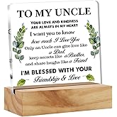 Meaningful Uncle Gift Acrylic Desk Plaque Sign with Wood Stand - Home Office Keepsake