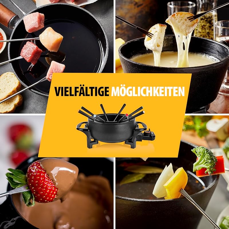 Elektrisches Fondue, 1,5 L, 1000 W, für 8 Personen