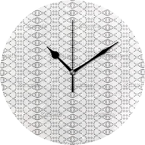 Amazon Co Jp 壁時計 かけ時計 オシャレな インテリア お部屋 寝室 に 飾り 母の日 記念日 引っ越し プレゼント音楽白黒北欧のニットの文字asciiの芸術 ホーム キッチン
