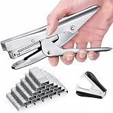 Stapler Heavy Duty with 1000 Staples and Staples Remover Set 20 Sheets Desktop Office Work Student Teacher Large Capacity No Jam Professional Standard 24/6 Metal