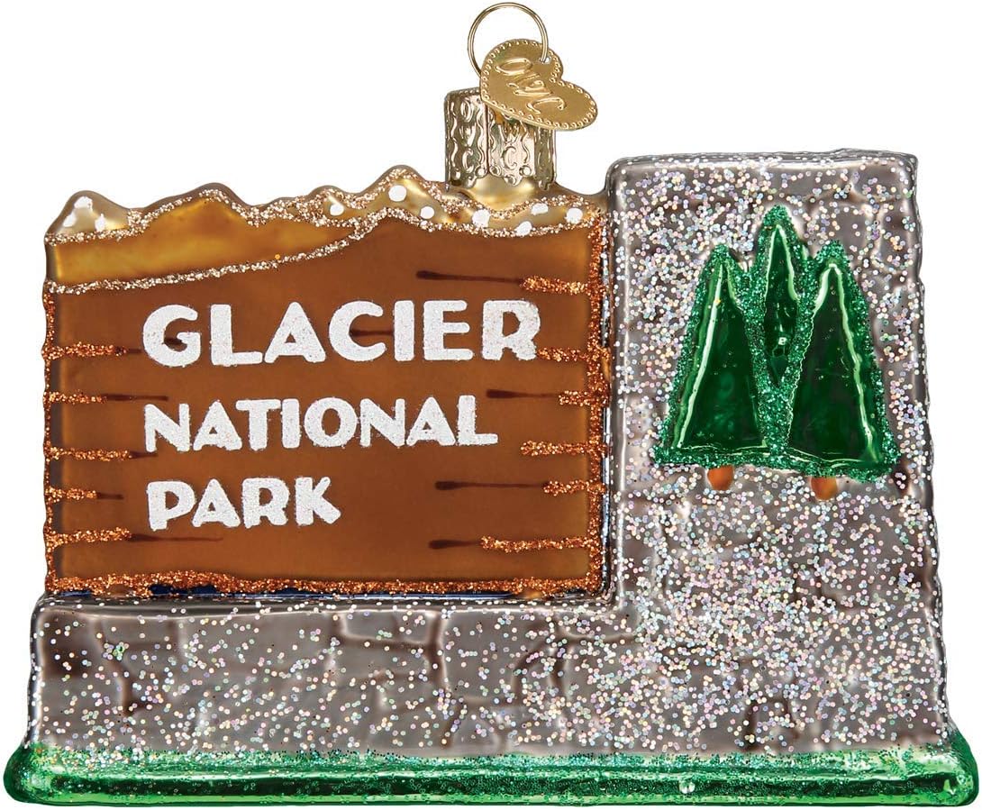 Ornaments - Old World Christmas Ornaments: State Parks Glass Blown Ornaments for Christmas Tree, Glacier National