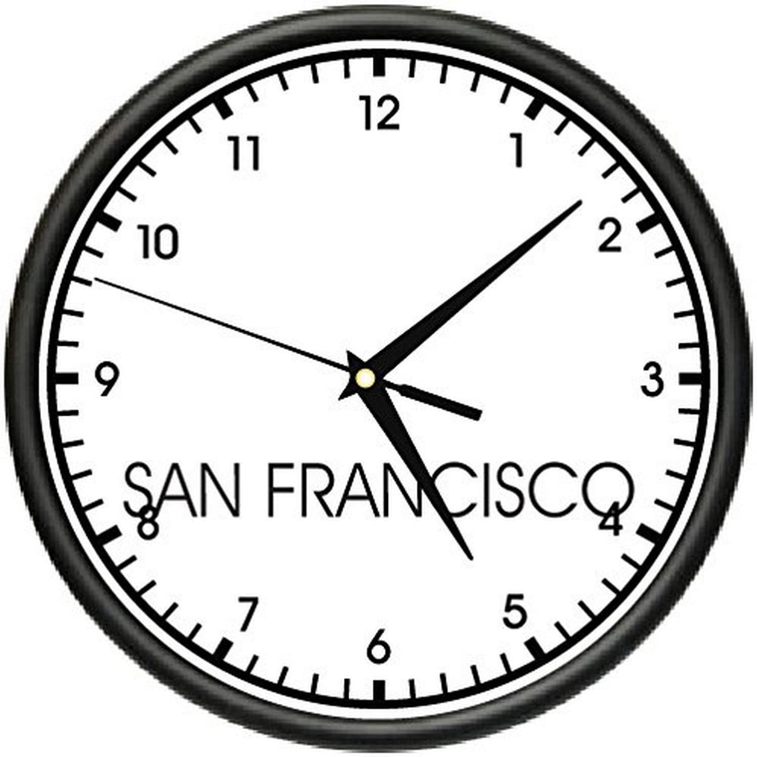 SAN Francisco TIME Wall Clock World time Zone Clock Office