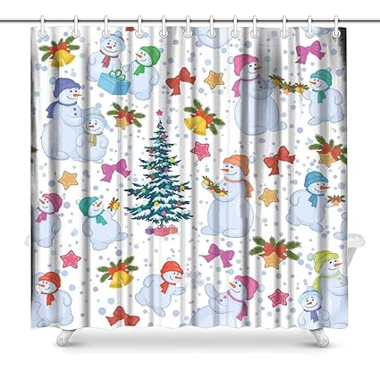 Amazon Com Interestprint Christmas Tree And Cartoon Snowman