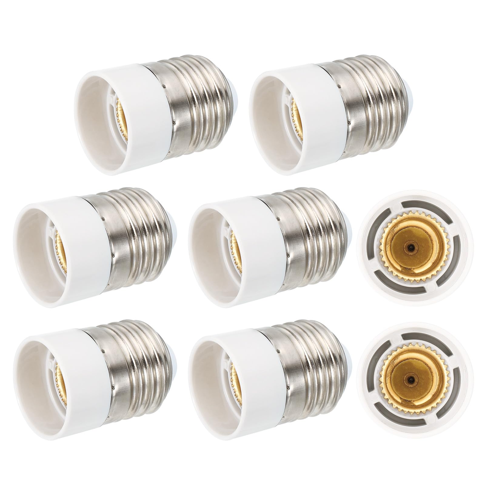 PATIKIL E27 to E14 Light Bulb Socket Extender, 8Pcs Lamp Converter Bulb Base Adapter for Pendant Light, Chandelier, White