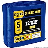 Core Tarps Classic 5 Mil Tarp Cover, Waterproof, UV
