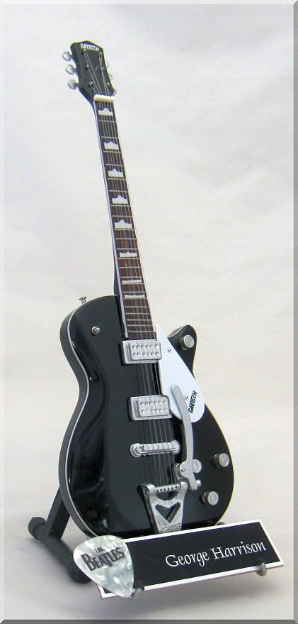 Beatles Electric Guitar - George Harrison Miniature Guitar Beatles Duo Jet W Guitar Pick Amazon Co Uk Musical Instruments