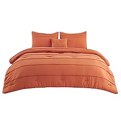 Bedsure Burnt Orange California King Comforter Set