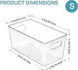 Vtopmart Clear Pantry Organizer Bins 6 Pack with Handles BPA Free view 2