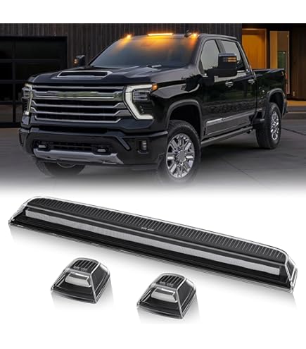 Solar Power Cab Lights NJSBYL LED Cab Roof Light Replacement For 2020-2024 Chevy Cab Lights For Chevy 2500hd