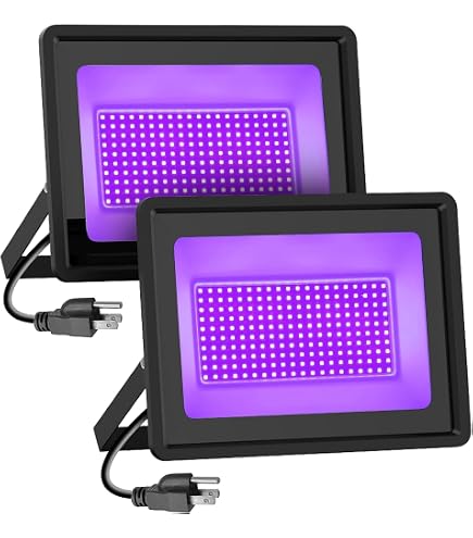 XYCN 2 Pack 300W LED Black Lights Outdoor, Flood Blacklight Light