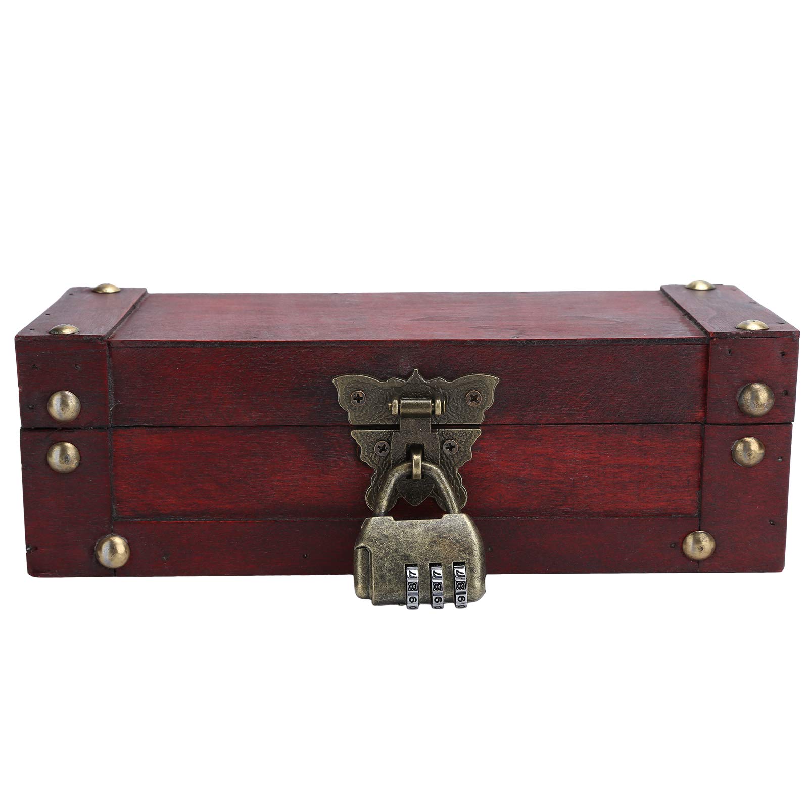 Brrnoo Vintage Storage Box, Antique Style Jewelry Ornaments Organizer Retro Treasure Chest Decorative Treasure Jewelry Chest With Lock Home Decoration Chest Box Case Holder Jewelry Gift Box(6702-DH)